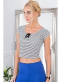 Top alb cu dungi negre BB20312 - Magazin online - Boutique